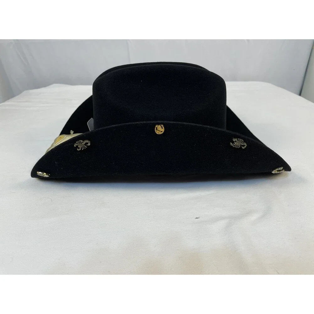 Bullhide by Montecarlo El Variado 6X Black Felt Cowboy Hat Size 7 1/8 Western